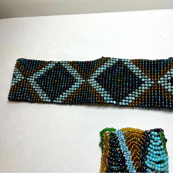 INDONESIA handmade Beaded Stretch Belt and Bracelet Set. Amazing bead work! - Picture 12 of 12